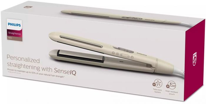 Випрямляч Philips SenseIQ Series 8000, 1800Вт, темп.режимів-14, 120-230С, іонізація, кераміка, золотий