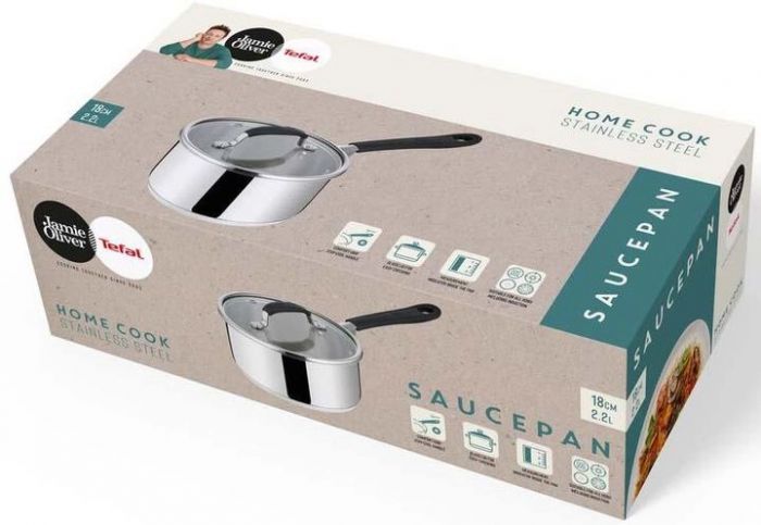 Ківш 18 см (2,2 л) Tefal Jamie Oliver Home Cook, нержавіюча сталь