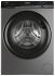 Пральна машина Haier фронтальна, 8кг, 1400, A+++, 56см, дисплей, пара, інвертор, люк чорний, прямий привід, cріблястий
