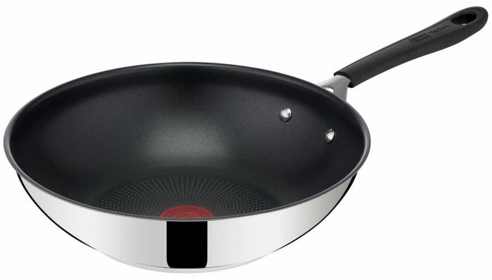 Сковорідка ВОК Tefal Jamie Oliver Home Cook, 28 см, нержавіюча сталь, БЕЗ кришки