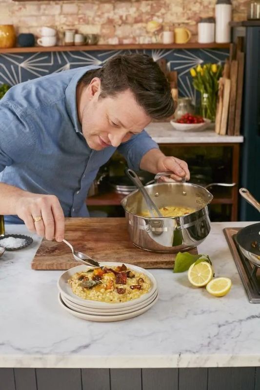 Набір посуду Tefal Jamie Oliver Cook Smart 8 предметів, нержавіюча сталь, з кришкою, 16 см, 24 см, 25 см, 24 см, 28 см