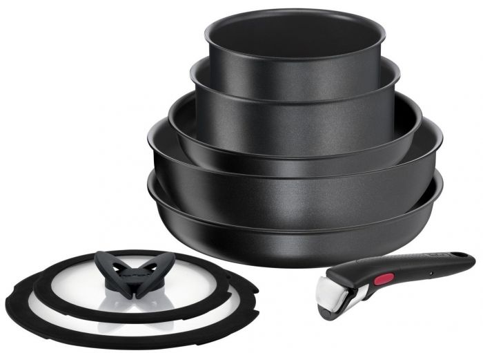 Набір посуду Tefal Ingenio Daily Chef 8 предметів, алюміній, кришка, змінна ручка