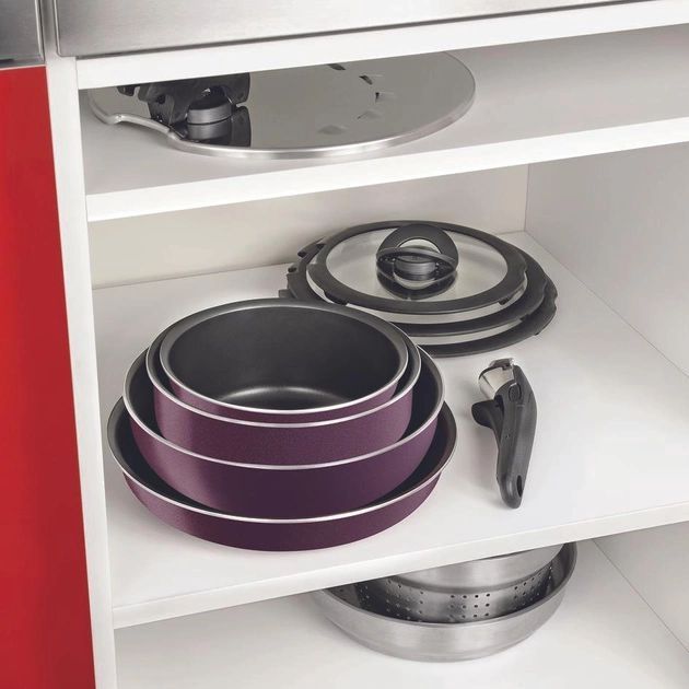 Набір посуду Tefal Ingenio Essential 4 предмети, алюміній, 16 см (1.7 л),  18 см (2.2 л),  20 см (2.7 л), змінна ручка