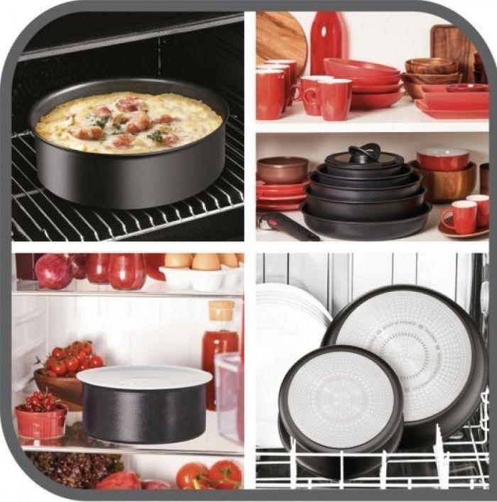 Набір посуду Tefal Ingenio Easy Cook & Clean 3 предмети, 22 см, 26 см, змінна ручка