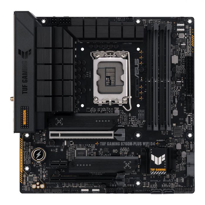 Материнcька плата ASUS TUF GAMING B760M-PLUS D4 s1700 B760 4xDDR4 M.2 HDMI DP mATX