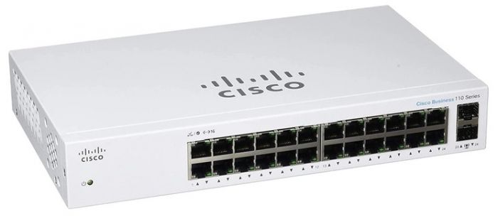 Комутатор Cisco CBS110 Unmanaged 24-port GE, 2x1G SFP Shared