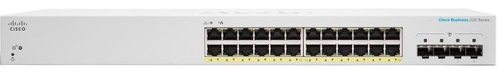 Комутатор Cisco CBS220 Smart 24-port GE, Full PoE, 4x1G SFP