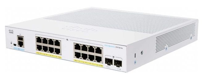 Комутатор Cisco CBS250 Smart 16-port GE, PoE, 2x1G SFP