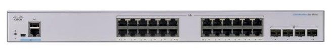 Комутатор Cisco CBS250 Smart 24-port GE, 4x1G SFP