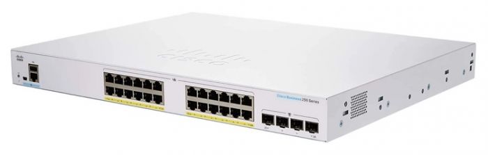 Комутатор Cisco CBS250 Smart 24-port GE, Full PoE, 4x1G SFP