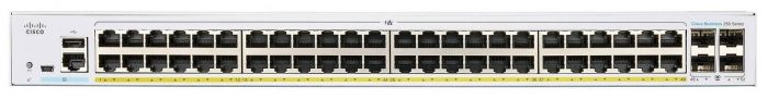 Комутатор Cisco CBS250 Smart 48-port GE, PoE, 4x10G SFP+