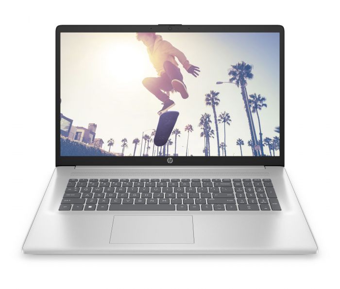 Ноутбук HP 17-cn2000ua 17.3" FHD IPS AG, Intel i5-1235U, 16GB, F512GB, UMA, Win11, сріблястий