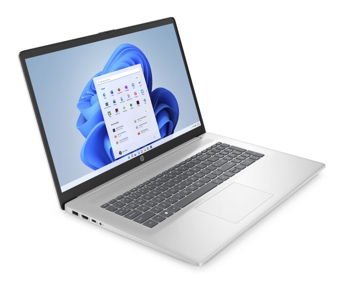 Ноутбук HP 17-cn2007ua 17.3" FHD IPS AG, Intel i3-1215U, 8GB, F512GB, UMA, DOS, сріблястий