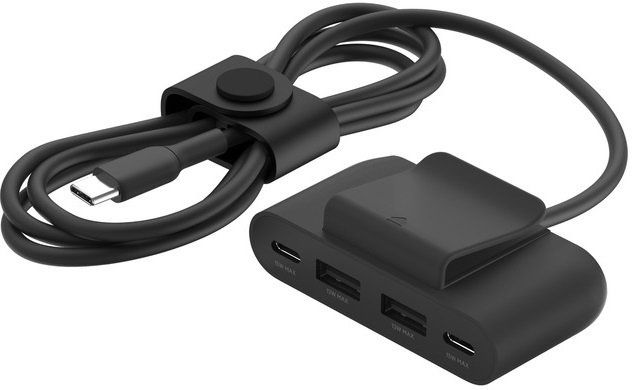 Адаптер Belkin 2хUSB-C/2хUSB-A, 2м, чорний