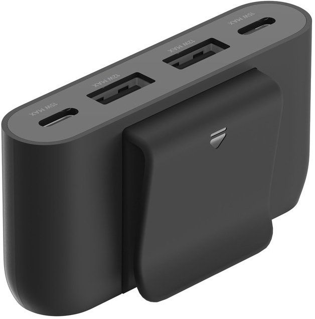 Адаптер Belkin 2хUSB-C/2хUSB-A, 2м, чорний