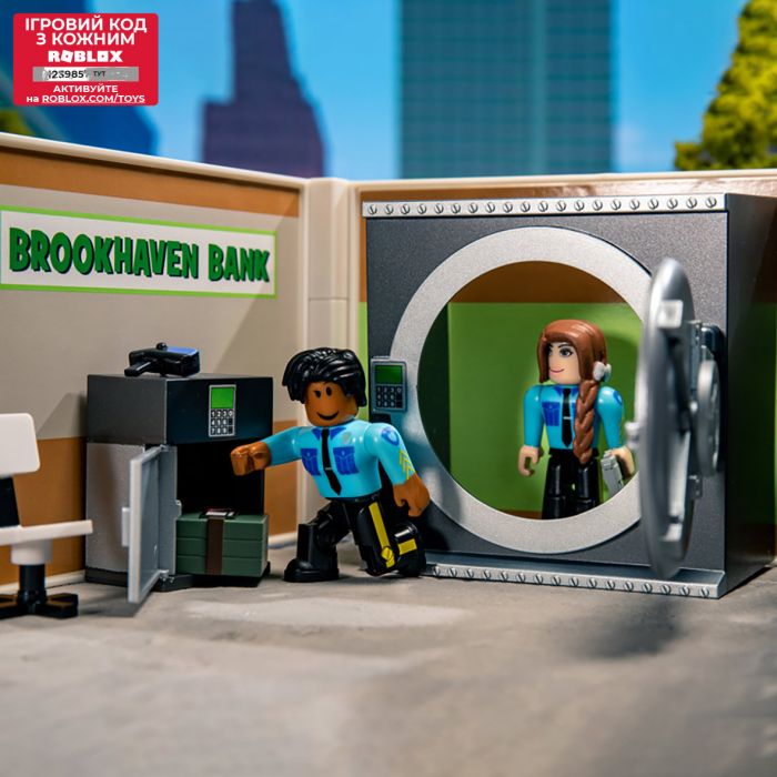 Ігровий набір Roblox Deluxe Playset Brookhaven: Outlaw and Order W12, 4 фігурки та аксесуари