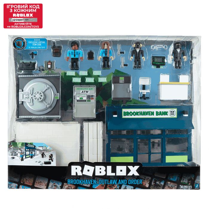 Ігровий набір Roblox Deluxe Playset Brookhaven: Outlaw and Order W12, 4 фігурки та аксесуари