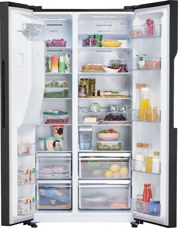 Холодильник Gorenje SBS, 179x68x91см, 2 дв., Х- 368л, М- 167л, A++, NF Plus,  Інвертор, диспенсер, Дисплей, чорний