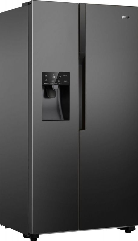 Холодильник Gorenje SBS, 179x68x91см, 2 дв., Х- 368л, М- 167л, A++, NF Plus,  Інвертор, диспенсер, Дисплей, чорний