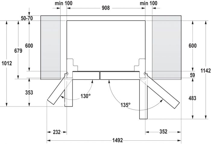 Холодильник Gorenje SBS, 179x68x91см, 2 дв., Х- 368л, М- 167л, A++, NF Plus,  Інвертор, диспенсер, Дисплей, чорний