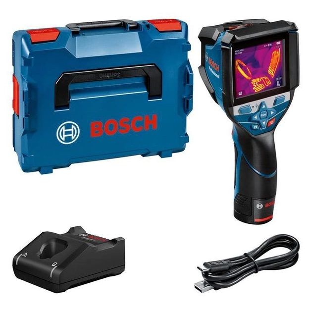 Тепловізор Bosch GTC 600 C + L-boxx -10°C до +600°C, 12В, ± 2,0 °C, Роздільна здатність 0.1 °C, чутливість <=50 мК, IP 54, 0.6 кг