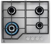 Варильна поверхня Electrolux газова на склі, 60см, чавун, сріблястий