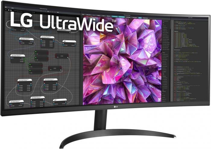 Монітор LG 34" 34WQ60C-B 2xHDMI, DP, Audio, IPS, 3440x1440, 21:9; sRGB 99%, CURVED, HDR10