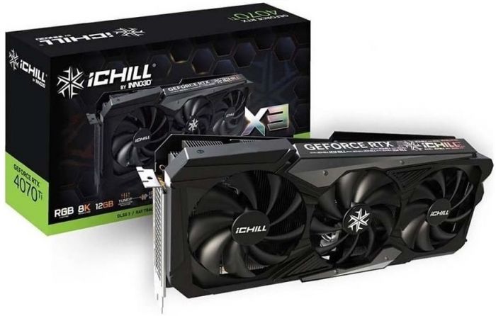 Відеокарта INNO3D GeForce RTX 4070 Ti 12Gb GDDR6X iChill X3