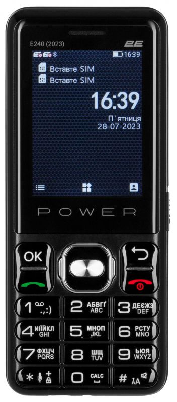 Мобільний телефон 2E E240 2023 2.4" 2SIM, 2500mAh, Чорний