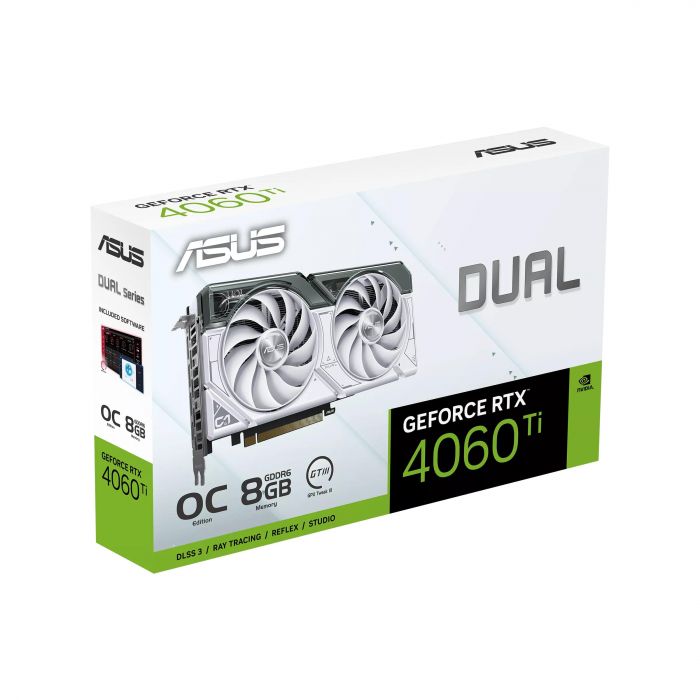 Відеокарта ASUS GeForce RTX 4060 Ti 8GB GDDR6X DUAL OC DUAL-RTX4060TI-O8G-WHITE білий