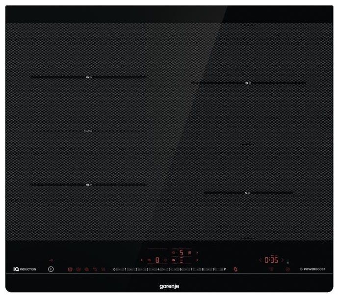 Варильна поверхня Gorenje індукційна, 60см, поєднання конфорок, Iq-програми, чорний