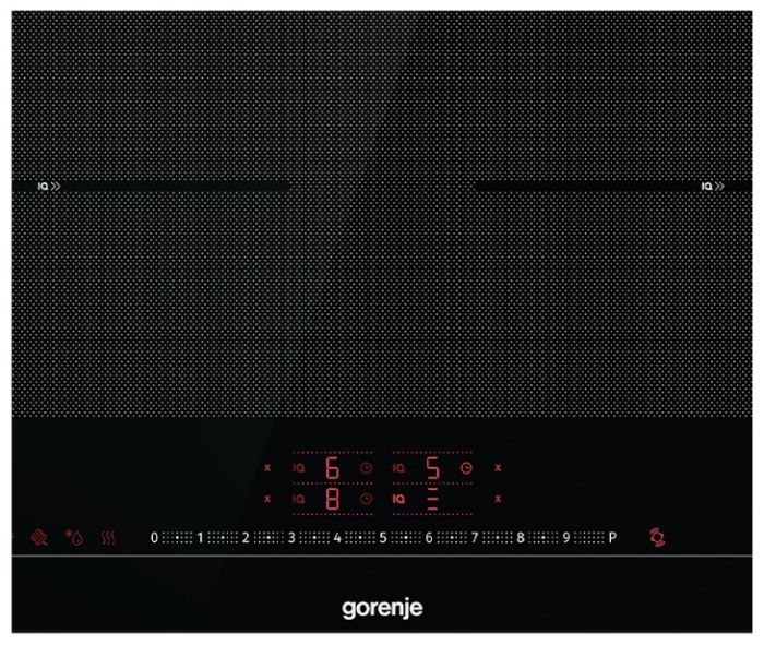 Варильна поверхня Gorenje індукційна, 60см, поєднання конфорок, Iq-програми, чорний