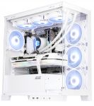 Корпус 2E Gaming Fantom GK701W, без БЖ, 2xUSB 3.0, 1xUSB Type-C, 4x120mm ARGB, controller with remote, TG Side/Front Panel, mATX, білий
