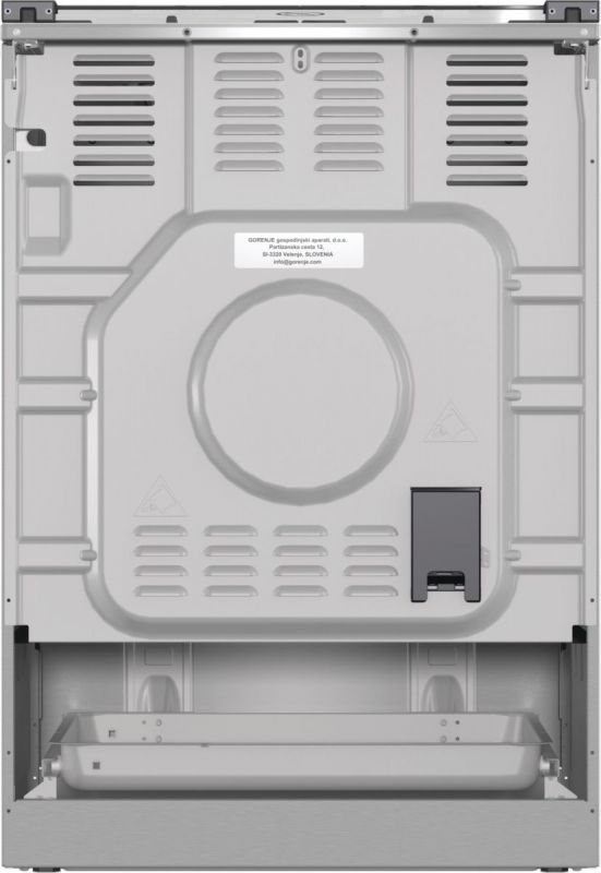 Плита Gorenje газова, 64л, 60x60см, дисплей, чавун, нерж