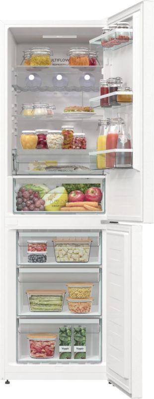 Холодильник з нижн. мороз. камерою Gorenje, 185х60х60см, 2 двері, 210(110)л, А++, Total NF, Зона св-ті, Зовн. Диспл,