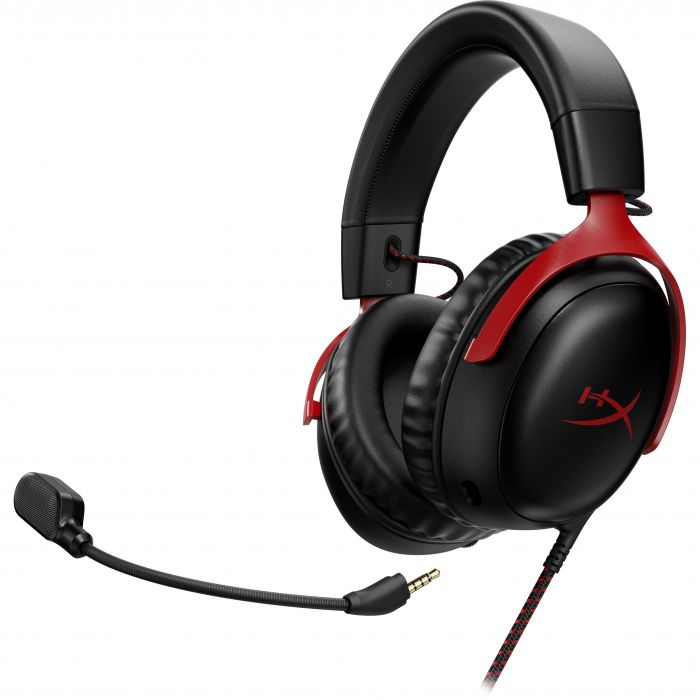 Гарнiтура HyperX Cloud III 3.5mm/USB-A/USB-C Black/Red