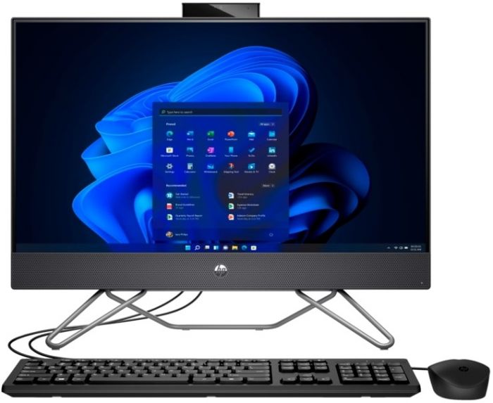 Комп'ютер персональний моноблок HP 240-G9 23.8" FHD IPS AG, Intel i5-1235U, 8GB, F512GB, UMA, WiFi, кл+м, 3р, Win11P, чорний