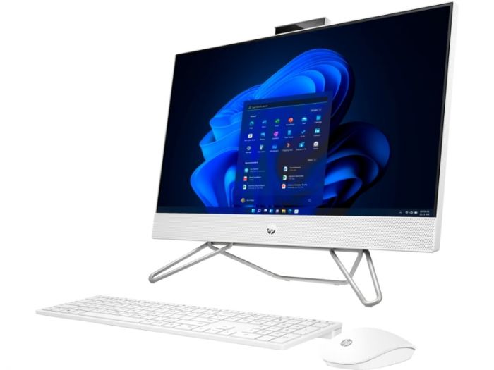 Комп'ютер персональний моноблок HP 240-G9 23.8" FHD IPS AG, Intel i3-1215U, 8GB, F256GB, UMA, WiFi, кл+м, 2р, DOS, білий