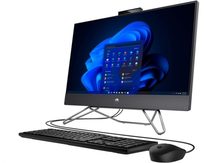 Комп'ютер персональний моноблок HP 240-G9 23.8" FHD IPS AG, Intel P J5040, 8GB, F256GB, UMA, WiFi, кл+м, DOS, чорний