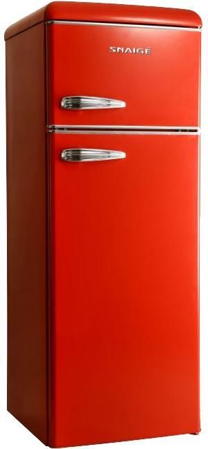 Холодильник Snaige з верхн. мороз., 172.5x63х56, холод.відд.-201л, мороз.відд.-57л, 2дв., A++, ST, retro, червоний