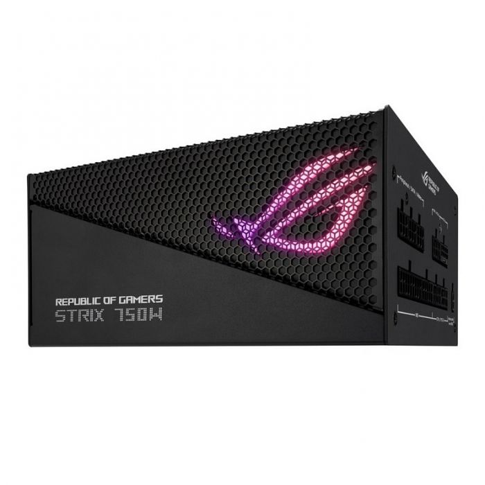 Блок живлення ASUS ROG STRIX AURA  (750W), >90%, 80+ Gold, 135мм, 1xMB 24pin(20+4), 2xCPU 8pin(4+4), 4xMolex, 5xSATA, 3xPCIe 8pin(6+2), Fully Modular, ARGB, ROG-STRIX-750G-AURA-GAMING