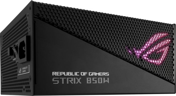 Блок живлення ASUS ROG STRIX AURA  (850W), >90%, 80+ Gold, 135мм, 1xMB 24pin(20+4), 2xCPU 8pin(4+4), 4xMolex, 5xSATA, 4xPCIe 8pin(6+2), Fully Modular, ARGB, ROG-STRIX-850G-AURA-GAMING