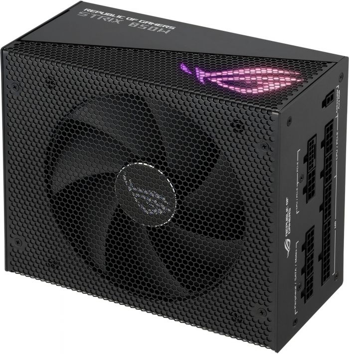 Блок живлення ASUS ROG STRIX AURA  (850W), >90%, 80+ Gold, 135мм, 1xMB 24pin(20+4), 2xCPU 8pin(4+4), 4xMolex, 5xSATA, 4xPCIe 8pin(6+2), Fully Modular, ARGB, ROG-STRIX-850G-AURA-GAMING