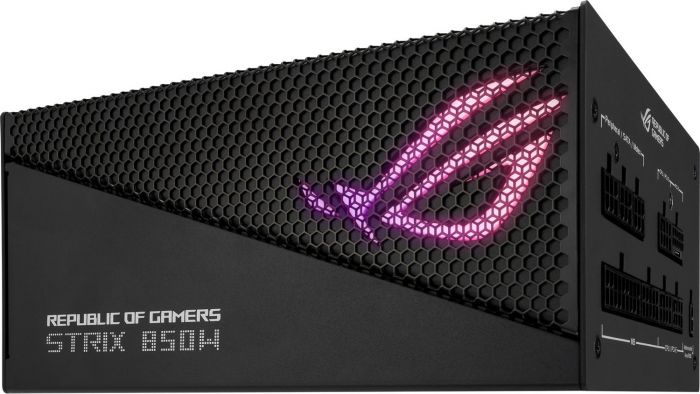 Блок живлення ASUS ROG STRIX AURA  (850W), >90%, 80+ Gold, 135мм, 1xMB 24pin(20+4), 2xCPU 8pin(4+4), 4xMolex, 5xSATA, 4xPCIe 8pin(6+2), Fully Modular, ARGB, ROG-STRIX-850G-AURA-GAMING