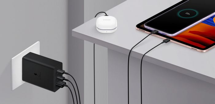 Мережевий зарядний пристрій Samsung 65W Power Adapter Trio (w/o cable) Black