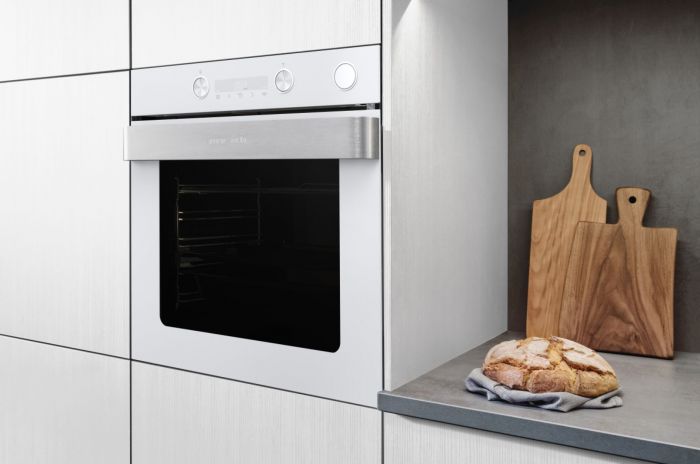 Духова шафа Gorenje електрична, 77л, A+, пара, дисплей, білий