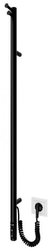 Рушникосушка Mario Рей 1500х30-130мм електр., з таймером-регулятором, чорний матовий
