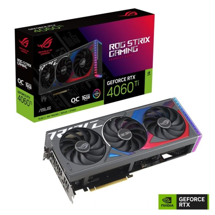 Відеокарта ASUS GeForce RTX 4060 Ti 16GB GDDR6X STRIX OC ROG-STRIX-RTX4060TI-O16G-GAMING