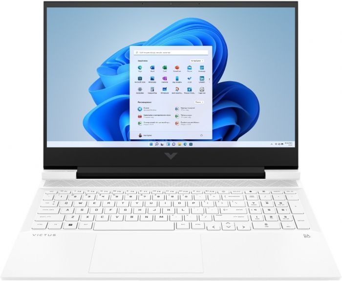 Ноутбук HP Victus 16-d1037ua 16.1" FHD IPS AG, Intel i7-12700H, 16GB, F1024GB, NVD3060-6, Win11, білий