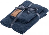 Набір рушників махрових Ardesto Lotus 2 шт., 50х90см, 70х140см, 100% бавовна, синій
